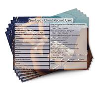 Sunbed Client Cards A6 Size - Salon and Therapist Customer Consultation Record - Treatment Services Essentials - Profile and Recording Forms - Beauty Stationery - 210x297mm - Pack of 300