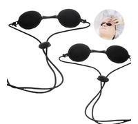 Sunbed Goggles, 2 pcs Safety Goggles Eye Patch Eyewear Glasses,Safety Tanning goggles and Eyepatch Laser Light Protection in IPL UV Infrared Led Red Blue Light,For Beauty Clinic Patient