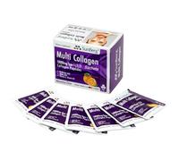 Sunberg Multi Collagen Peptides Sachets - 1000mg Hydrolyzed Collagen Type I, II, III Hyaluronic Acid Biotin for Skin Hair Nail Joints Bones Muscles Teeth - Halal Collagen Complex Supplement 7 Sachets