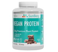 Sunberg Vegan Protein Blend - 25g Plant Protein Vitamin B6 B12 DigeZyme No Artificial Flavours Additives Gluten Free - 1005g Chocolate Brownie 30 Servings