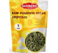 Sunbest Natural - Raw Pumpkin Seeds, 5 lbs - Nutty and Nutritious | Ideal for Snacking and Culinary Uses