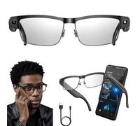 SUNBGRPYE Ai Smart Glasses, Photochromic Lenses Musical Glasses, 8MP HD Camera + 1200P Video/Photo, Real-Time Translation | Ai Voice Assistant, Wi-Fi + Bluetooth 5.4 B