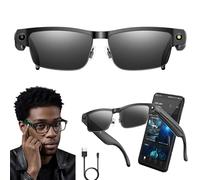 SUNBGRPYE Ai Smart Glasses, Photochromic Lenses Musical Glasses, 8MP HD Camera + 1200P Video/Photo, Real-Time Translation | Ai Voice Assistant, Wi-Fi + Bluetooth 5.4 A
