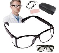 SUNBGRPYE Radiation Protection Lead Goggles (With Side Protection), 0.5/0.75 mmpb X-Ray Radiation Protection Goggles, Light And Comfortable, With Glasses Case + Fixing Strap 0.5mmpb