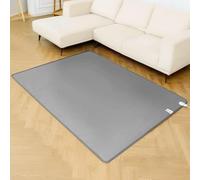 sunbiaouk Electric Heated Area Rug, Indoor Floor Heater, Heated Rug Under Desk, 12-hour timing, 60 adjustable temperature levels, for Office/Home(100 * 200CM)