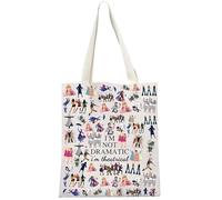Sunbilien Broadway Character Musical Canvas Shoulder Bag - Ideal for Broadway Fans，Doubles as Makeup/Toilet Bag, Perfect for Travel Storage