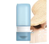 Sunblock Applicator - 100ml Refillable Silicone Dispenser, Free Roller Ball Face Sunscreen Bottle | Portable Lotion Spreader For Kids Adults Family Men Women Daily Outdoor Sports Travel Beach