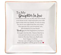 SUNBMO Ceramic Jewelry Dish - Perfect Daughter in Law Wedding or Birthday Gift from Mother in Law