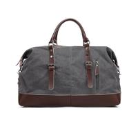 Sunborls Holdall Bag 55L - Large Capacity Travel Bag for Men with Genuine Leather Accents, Classic Duffle Bag Mens, Perfect Overnight & Weekend Bag