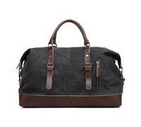 Sunborls Holdall Bag 55L - Large Capacity Travel Bag for Men with Genuine Leather Accents, Classic Duffle Bag Mens, Perfect Overnight & Weekend Bag