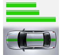 SUNBREATH 3PCS Car Hood Car Body Roof Modified Sport Style Stripe Sticker Graphic Vinyl Racing Stripe Decal Decoration Accessories Sticker for Cars Green