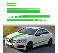 SUNBREATH 5PCS Car Hood Car Body Rearview Mirror Modified Sport Style Stripe Sticker Graphic Vinyl Racing Stripe Decal Decoration Accessories Sticker for Cars Green
