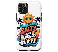 Sunburned, Salty and Seriously Happy Retro Beach Vibes Case for iPhone 11 Pro