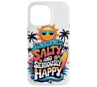 Sunburned, Salty and Seriously Happy Retro Beach Vibes Case for iPhone 14 Pro Max