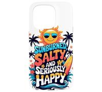 Sunburned, Salty and Seriously Happy Retro Beach Vibes Case for iPhone 15 Pro