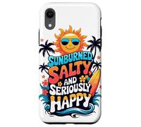 Sunburned, Salty and Seriously Happy Retro Beach Vibes Case for iPhone XR
