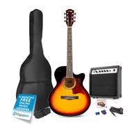 Sunburst Beginner Electric Acoustic Guitar Starter Kit - Complete Electro Acoustic Package With 40W Amp, Built-in LED Tuner & EQ, Ideal For Learners With Gig Bag, Tuner & Accessories