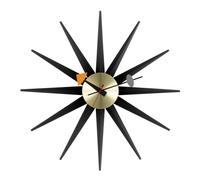 Sunburst Clock Watch Black/ Brass