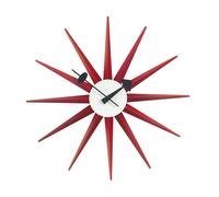 Sunburst Clock Watch Red