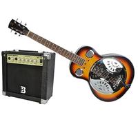 Sunburst Electro Acoustic Resonator Guitar with 15W Guitar Amp