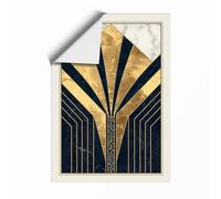Sunburst Elegance Art Deco Unframed Wall Art Print A2 (59.4×42cm), Wall Decor for Living Room, Bedroom, Office & Home, Art Gift