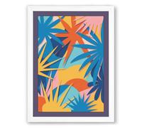 Sunburst Light Geometric Framed Wall Art Print A1 (84.1×59.4cm) White, Wall Decor for Living Room, Bedroom, Office & Home, Ready to Hang, Art Gift