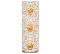 Sunburst Orange Crystal Pattern Table vase 11.8 x 3.9 Inch Living Room Decorative Vase for Wedding Entryway Shelf Housewarming Decor Jarron para rosas