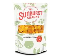 Sunburst Snacks Dried Mango Strips Natural, No Added Sugar, Gluten Free, No Artificial Flavours, Premium Soft Chewy Tropical Fruit Snack, Healthy Vegan, Re-Sealable Recyclable Pouch, 1KG