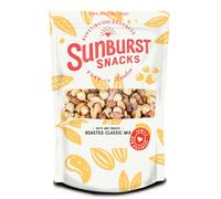 Sunburst Snacks Dry Roasted and Sea Salted Classic Nut Mix, Healthy Snack of Mixed Nuts Including Peanuts, Non GMO & No Added Oils, Recyclable & Resealable Pouch, 500g