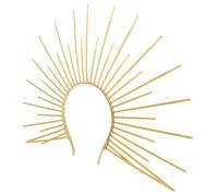 Sunburst Spike Crown Golden Plastic Headband for Halloween Costume Hair | Soft PVC Finish, Snug Secure Fit, Easy to Put, and Costume Creators