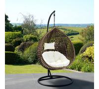 Sunbury Hanging Swing Single Egg Pod Chair - Cream