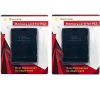 Suncala 2 Pack Memory Card for Playstation 2, 128MB High Speed Memory Card for Sony PS2 ps2 Memory Card