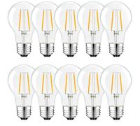 Suncan E27 LED Filament Light Bulb A60 2W, LED Lamp for Fairy Lights, 2700K Warm White, 180 lm, LED E27 Outdoor Indoor Use, Not Dimmable, Set of 10