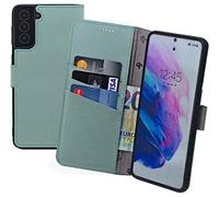 Suncase Original Book-Style Case Compatible with Samsung Galaxy A57 5G Genuine Leather Mobile Phone Wallet Case with 3 Card Slots in Antique Turquoise