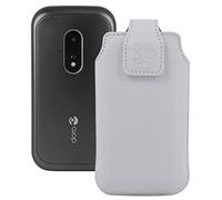 Suncase Original Leather Case Compatible with Doro Leva L20 White