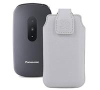 Suncase Original Leather Case Compatible with Panasonic KX-TU446EX White