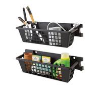 Suncast Black Plastic Basket, Pack Of 2