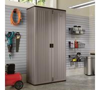 Suncast Haven Mega Tall Storage Cabinet, Grey