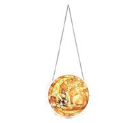 Suncatcher Disc, Acrylic Rainbow Prism Ornament, Decorative Light Panel, Hanging Colour Reflection Pendant, for Mum, Grandma, Lady, Man, Birthday, Door, Garden, Car, Balcony, 7.82 Inch