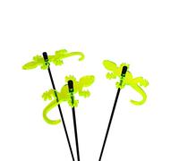SunCatcher Garden Decor Ornaments Geckos, Set of 3 Decorative Garden Stakes, 25cm/10'' high Outdoor Yard Accessory, Great Gardeners Gift, Colour:Green