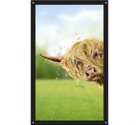 SunCatcher Garden Mirror Brody, the Highland Cow - Rectangular Illustrations by Bree Merryn