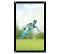 SunCatcher Garden Mirror Nosy Turtle - Rectangular Illustrations by Bree Merryn