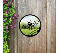 SunCatcher Garden Mirror Round Yellow Honey Bee Range of Sizes