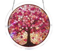 Suncatcher Window Hanging Puzzle Curtain Decoration Unique Acrylic Sun Catcher Puzzle Kit with Chain 7.36 Inch for Women Men Mom Birthday Gift Home Decor (A)