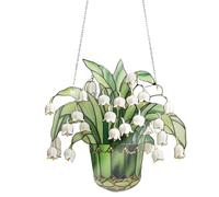 Suncatchers For Window | Stained Glass Lily Of Valley Suncatchers - Bright Color Eye-Catching Window Decor For Any Room, Garden, Outdoors, Window