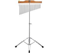 SUNCELRENT Musical Chimes Instruments, 27-44Inch Height-Adjustable Stand Chimes for Classroom, Musical Percussion for Practice and Performance (25Note Silver)