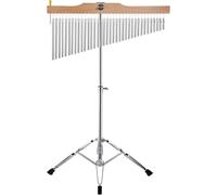 SUNCELRENT Musical Chimes Instruments, 27-44Inch Height-Adjustable Stand Chimes for Classroom, Musical Percussion for Practice and Performance (36Note Silver)