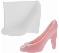 Sunch Craft Silicone High Heel Shoe Chocolate Mold Epoxy Resin Casting Mold Princess Knot Shoes Cake Topper Decoration 5.3X4.5in