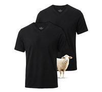 SUNCHIRI 2 Pack Mens Merino Wool T-Shirt M-2XL, 2xblack, Large