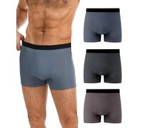 SUNCHIRI Incontinence Pants for Men，Washable Leakproof Boxer Briefs for Bladder Control, Regular Absorbency Modal Underwear Trunks 3 Pack (M, Multicolor01)